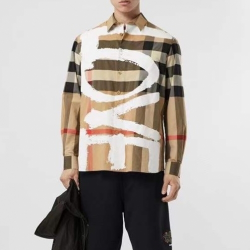 バーバリーバーバリーメンズヴィンテージベーシックシャツr03731キャメル