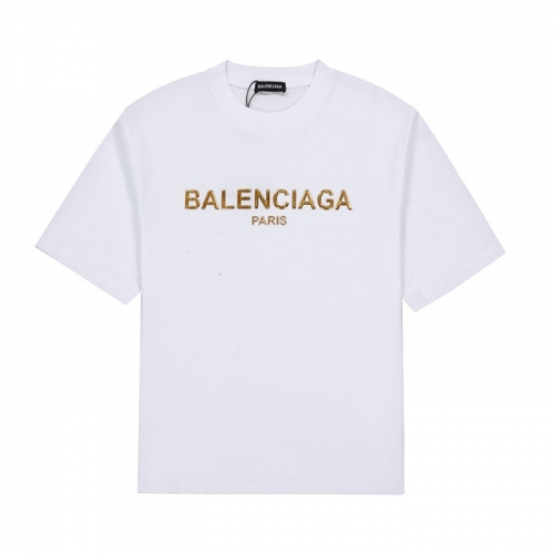 バレンシアガバレンシアガユニセックスコットン半袖Tシャツl0971ホワイト