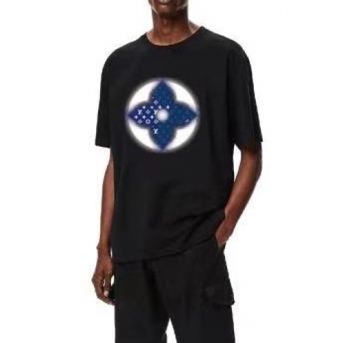 ルイヴィトンルイヴィトンユニセックス半袖Tシャツu02660ブラック