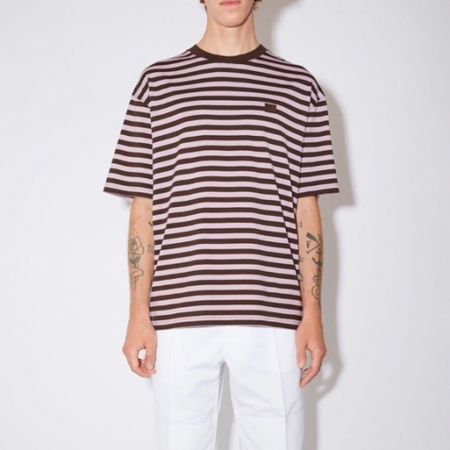 アクネストゥディオズアクネストゥディオズユニセックスコットン半袖Tシャツn0124バーガンディ