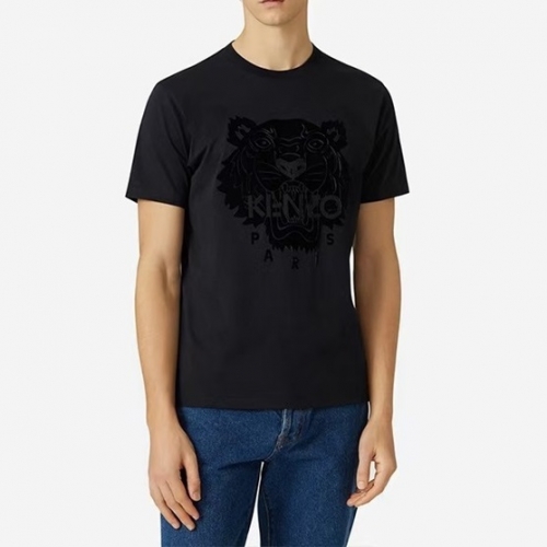 ケンゾーケンゾーユニセックスタイガーカジュアルコットン半袖Tシャツn0140.ブラック