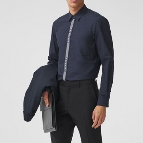 バーバリーバーバリーメンズヴィンテージベーシックシャツr03757.ネイビー