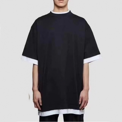バレンシアガバレンシアガユニセックスコットン半袖Tシャツl0977ブラック