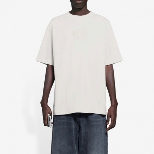 バレンシアガバレンシアガユニセックスコットン半袖Tシャツl0979ホワイト