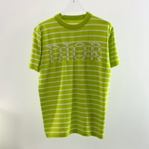 ディオール-ディオールユニセックスカジュアルクルーネック半袖Tシャツo01165グリーン