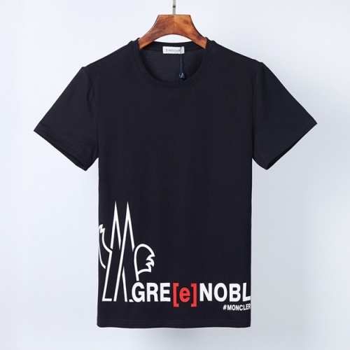 -モンクレールメンズクルーネック半袖Tシャツc02160ブラック