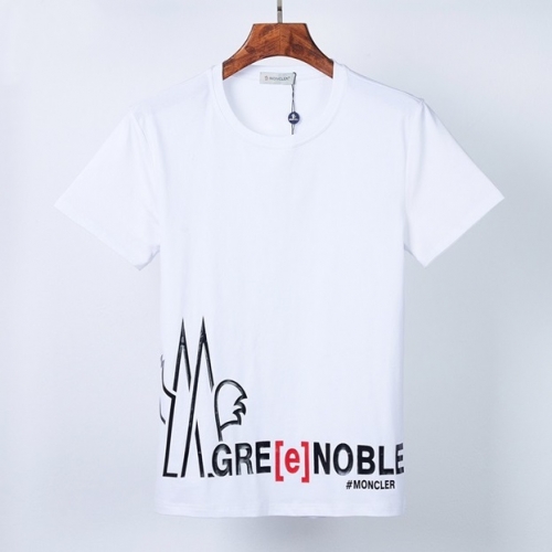 -モンクレールメンズクルーネック半袖Tシャツc02161ホワイト