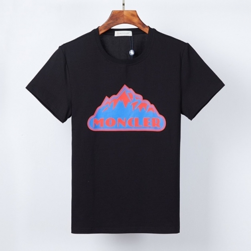 -モンクレールメンズクルーネック半袖Tシャツc02163ブラック