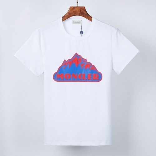 -モンクレールメンズクルーネック半袖Tシャツc02164ホワイト