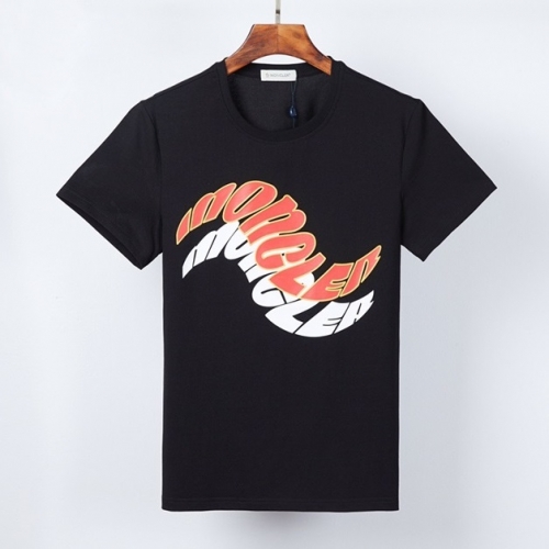 -モンクレールメンズクルーネック半袖Tシャツc02167ブラック