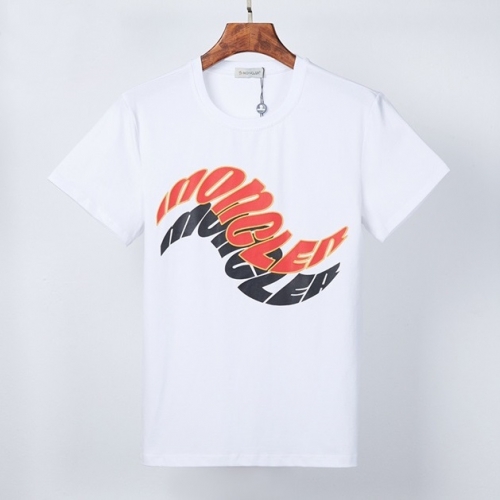 -モンクレールメンズクルーネック半袖Tシャツc02168ホワイト