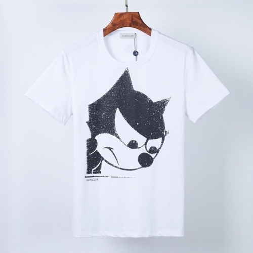 -モンクレールメンズクルーネック半袖Tシャツc02170ホワイト