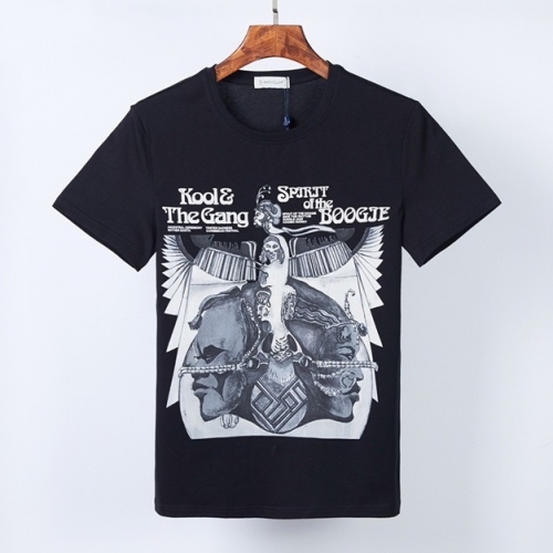 -モンクレールメンズクルーネック半袖Tシャツc02173ブラック