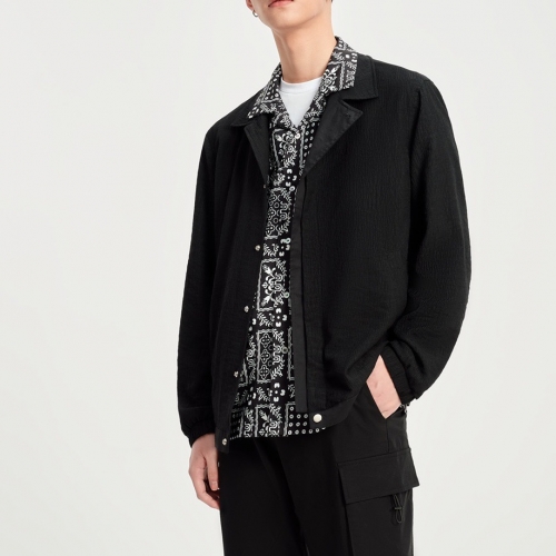 シェラック-メンズカジュアルジップアップジャケットe28