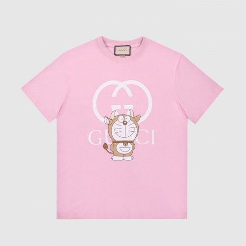 グッチユニセックス半袖Tシャツc03514..ピンク