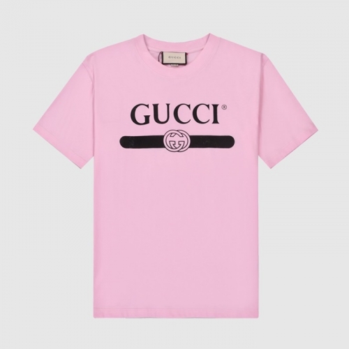 グッチユニセックス半袖Tシャツc03519..ピンク