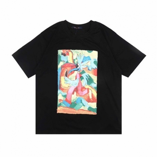 ルイヴィトンルイヴィトンユニセックス半袖Tシャツu02674ブラック