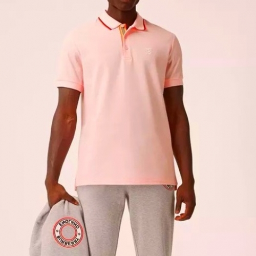 バーバリーバーバリーメンズコットン半袖Tシャツr03780.ピンク