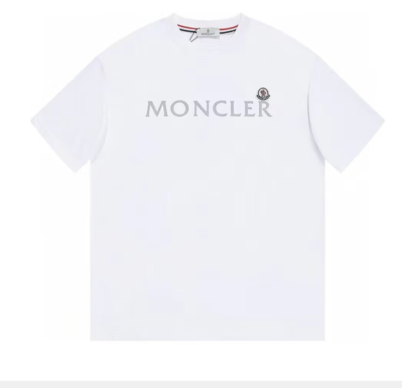 モンクレールメンズクルーネック半袖Tシャツc02180ホワイト