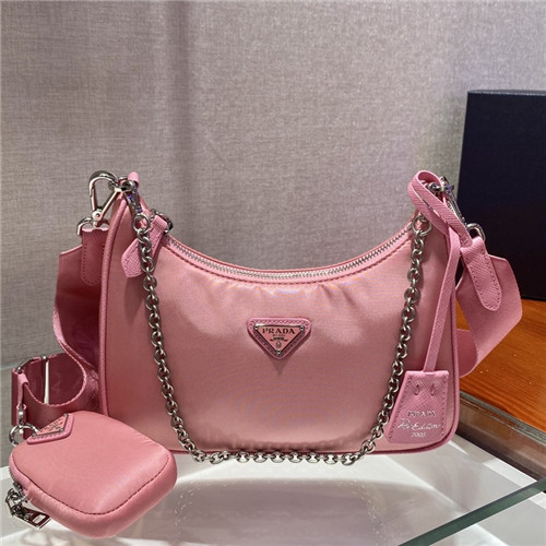 プラダ,22プラダレディースナイロンハボバッグ,2,B0341,ピンク