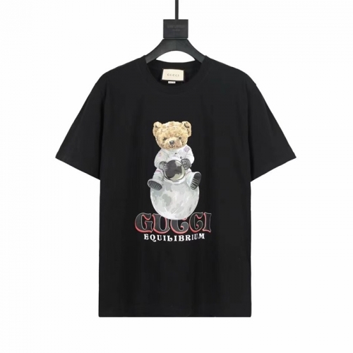 グッチユニセックス半袖Tシャツc03524..ブラック