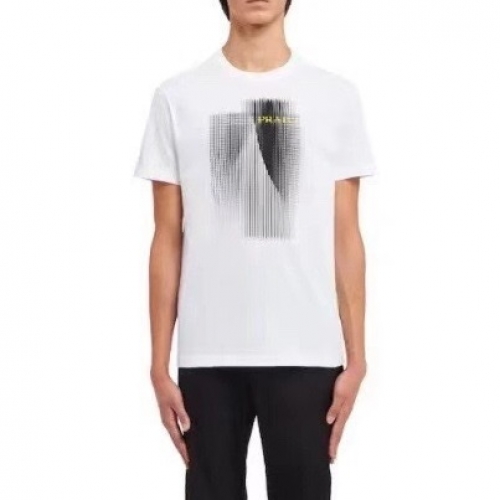 プラダプラダユニセックスベーシック半袖Tシャツa02204.ホワイト