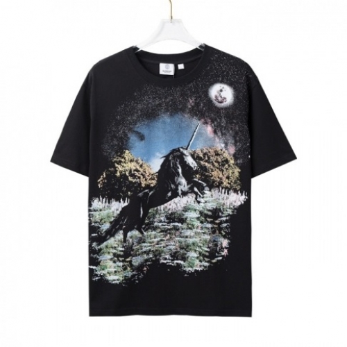 バーバリーバーバリーメンズコットン半袖Tシャツr03785ブラック