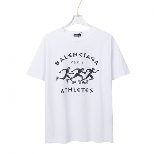 バレンシアガバレンシアガユニセックスコットン半袖Tシャツl0985ホワイト