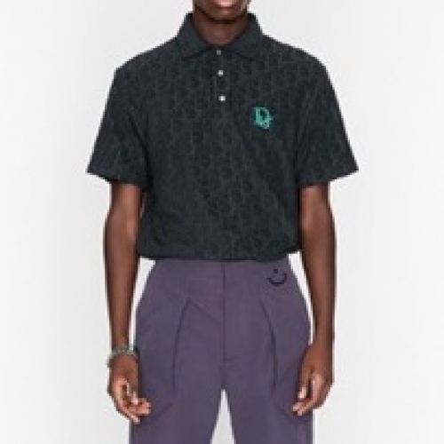 ディオール-ディオールユニセックスカジュアルクルーネック半袖Tシャツo01181ネイビー