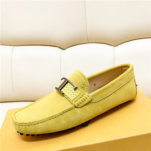 トッズメンズレザーローファー,S0199,イエロー