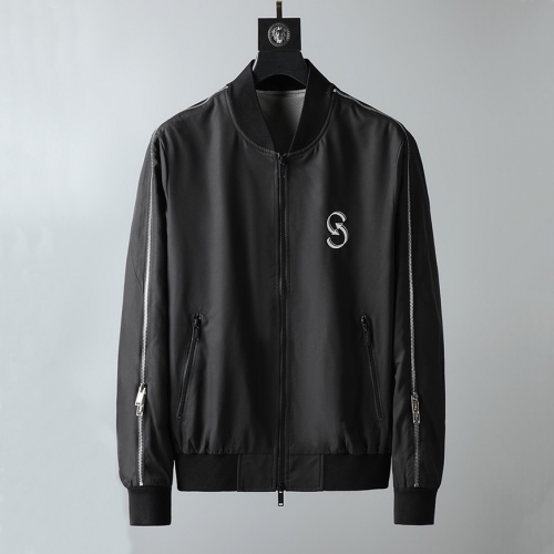 シェラック-メンズカジュアルジップアップジャケットe33