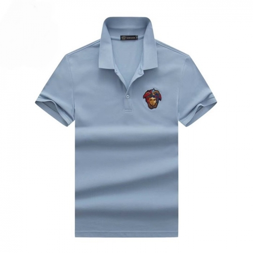 ヴェルサーチェヴェルサーチェメンズメデューサ半袖Tシャツr0805ブルー