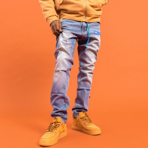 オフホワイトオフホワイトメンズデニムジーンズf0656ブルー