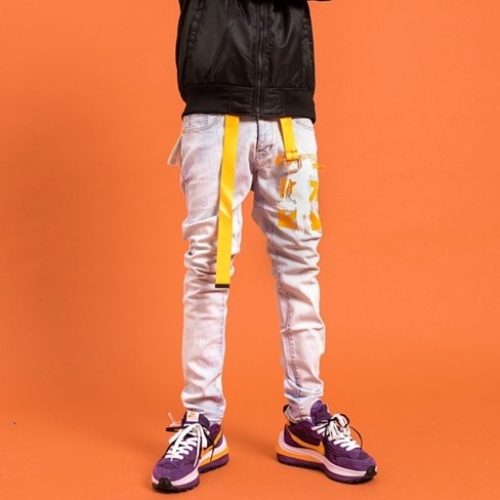 オフホワイトオフホワイトメンズデニムジーンズf0660ブルー