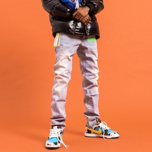 オフホワイトオフホワイトメンズデニムジーンズf0664ブルー