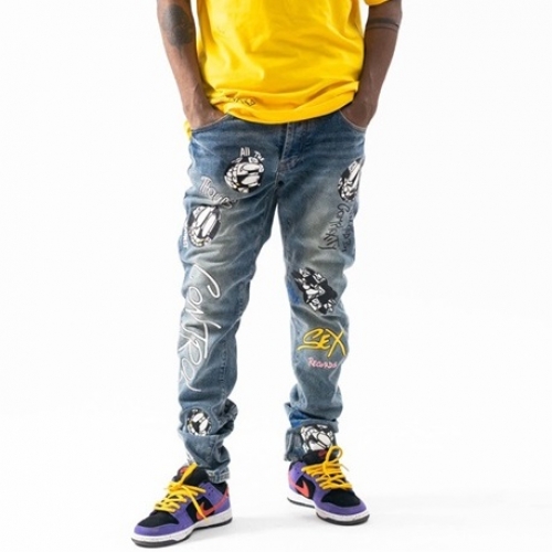 オフホワイトオフホワイトメンズデニムジーンズf0668ブルー