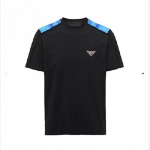 プラダプラダユニセックスベーシック半袖Tシャツa02208.2(ブラック/ホワイト)