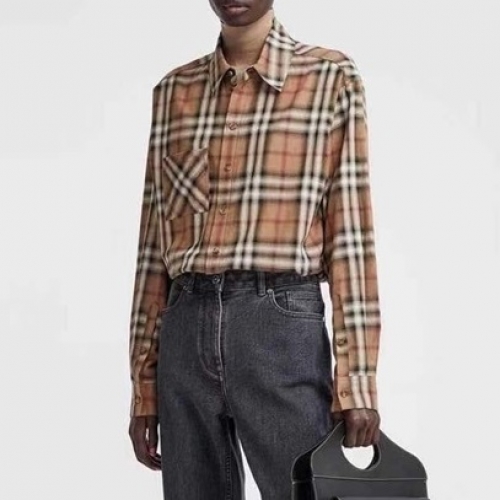 バーバリーレディースヴィンテージベーシックシャツr03594.キャメル