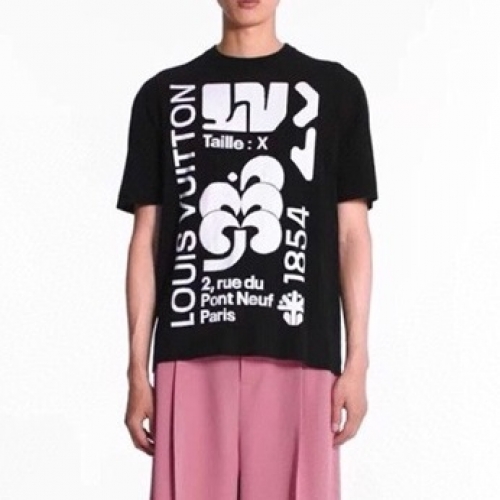 ルイヴィトンルイヴィトンユニセックス半袖Tシャツu02706ブラック