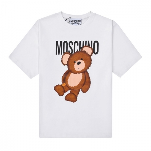 モスキーノモスキーノユニセックスコットン半袖Tシャツs0143ホワイト