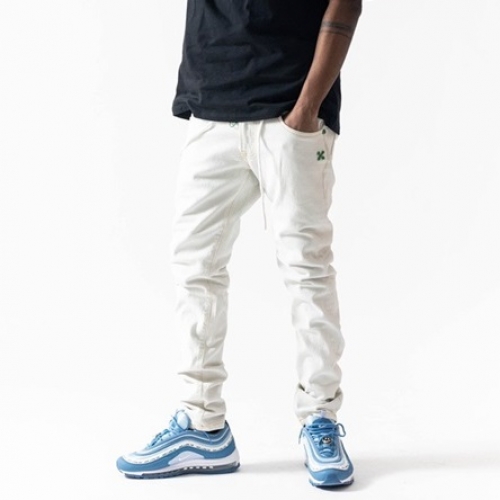 オフホワイトメンズデニムジーンズf0681ホワイト