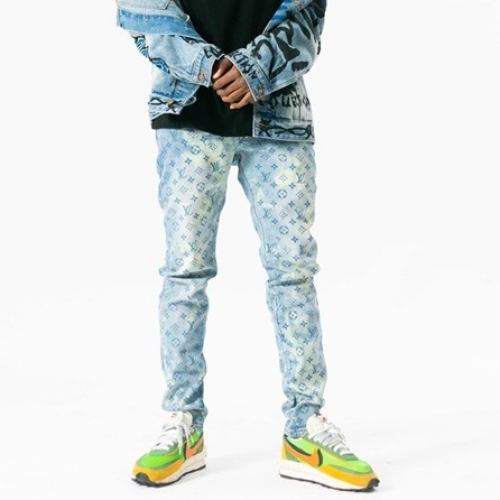 ルイヴィトンルイヴィトンメンズモノグラムカジュアルパンツu02709ブルー