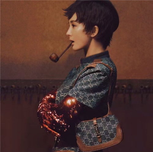 グッチキャリーバッググッチデニムジャッキー1961スモールハボバッグ,B1274,ネイビー