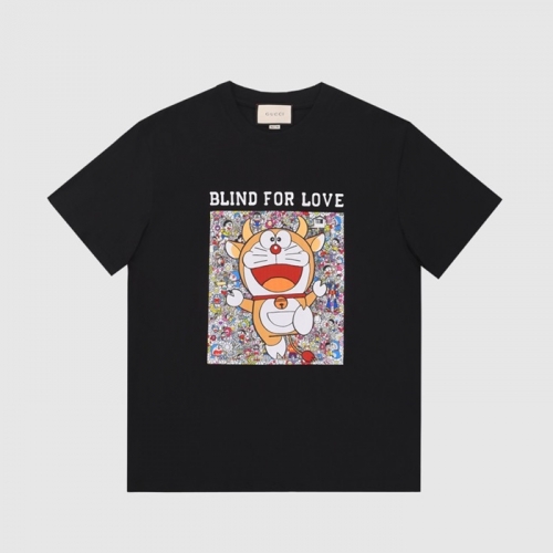 グッチユニセックス半袖Tシャツc03566ブラック