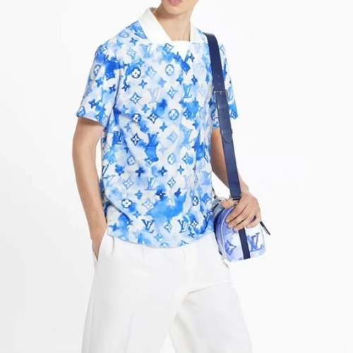 ルイヴィトンルイヴィトンメンズ半袖Tシャツu02712ブルー