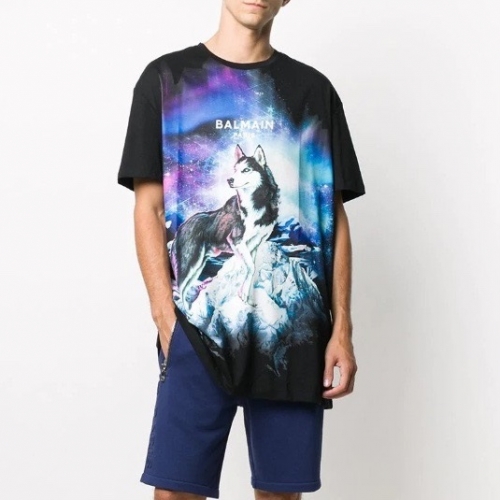 バルマンバルマンメンズコットン半袖Tシャツm0121ブラック