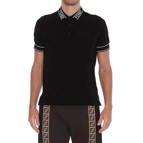 ェンディェンディメンズカジュアルコットン半袖Tシャツn0953.ブラック