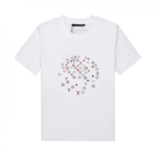 ルイヴィトンルイヴィトンユニセックス半袖Tシャツu02718ホワイト