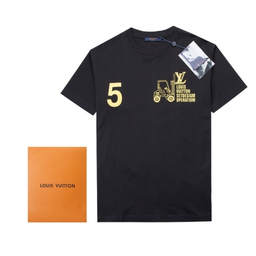 ルイヴィトンルイヴィトンユニセックス半袖Tシャツu02724ブラック