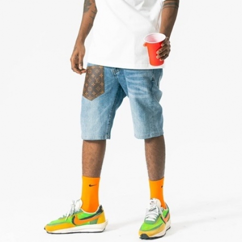 ルイヴィトンルイヴィトンメンズカジュアルショートパンツu02732ブルー